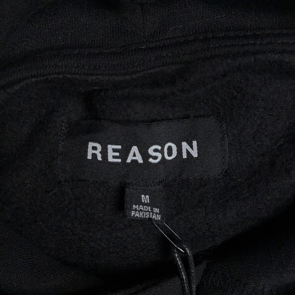 Reason Punk Skeleton Hoodie Mens Size M Goth Streetwear Graphic Sweatshirt Black - Picture 7 of 8